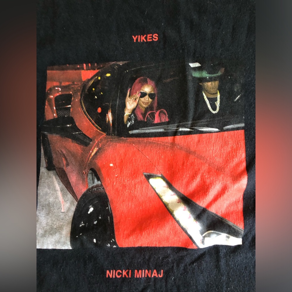 Nicki Minaj Black T-Shirt with Light Gray Print